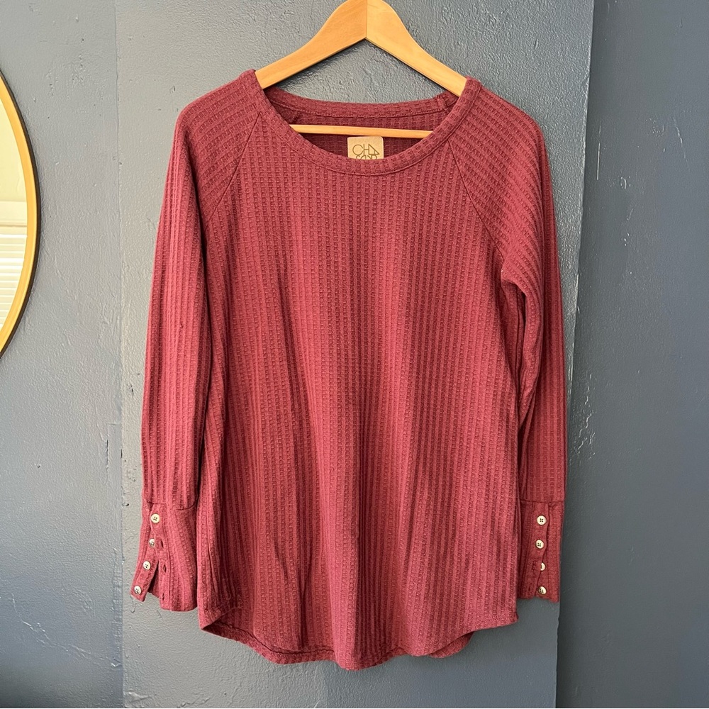 Chaser Purple Ribbed Long Sleeve Bella Swan Thermal Top